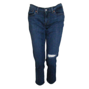 LEVI'S Jeans, 28, Boyfriend, Cropped/Capri, Distressed, Blue, Lower rise